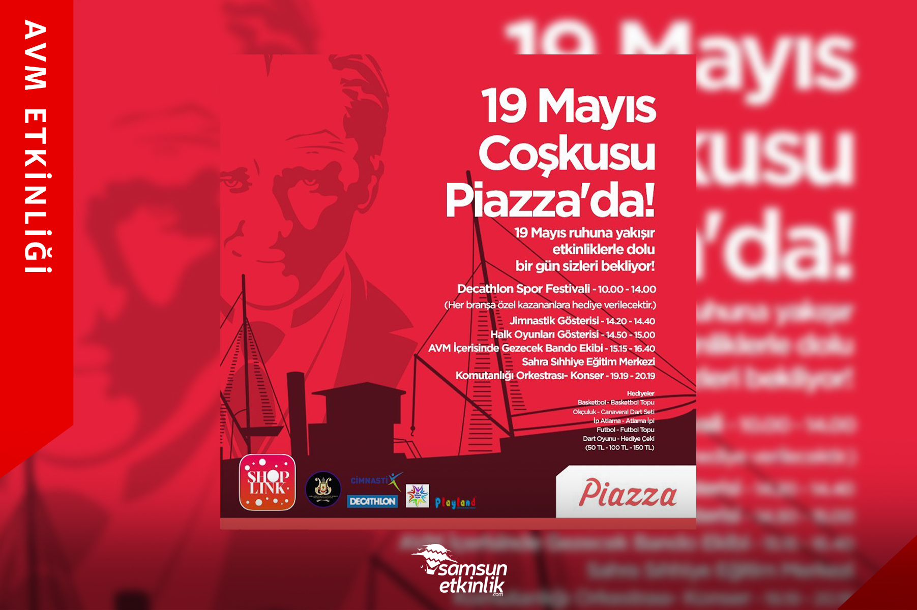 19 Mayıs'ta Coşkusu Piazza'da