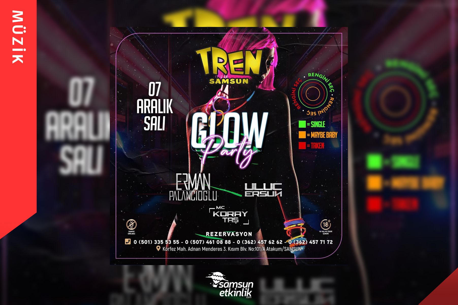 Glow Party Tren Samsun’da