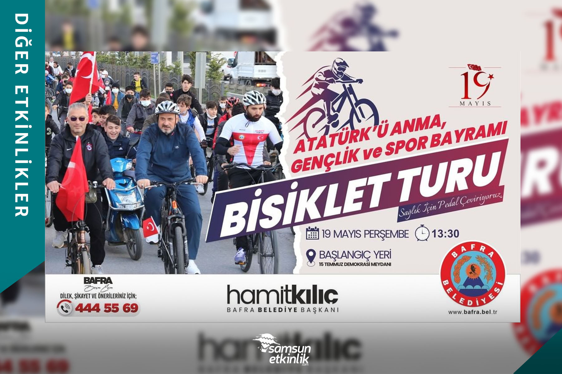Bafra Belediyesi 19 Mayıs Gençlik ve Spor Bayramı Bisiklet Turu