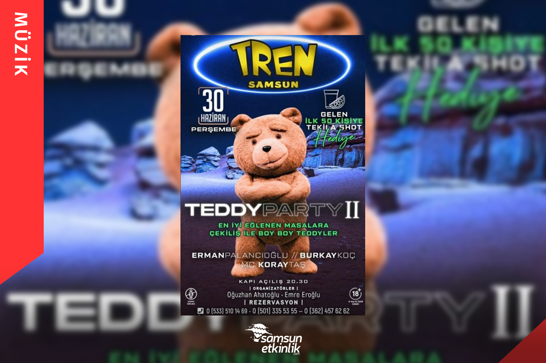 Teddy Party 2 Tren Samsun’da!