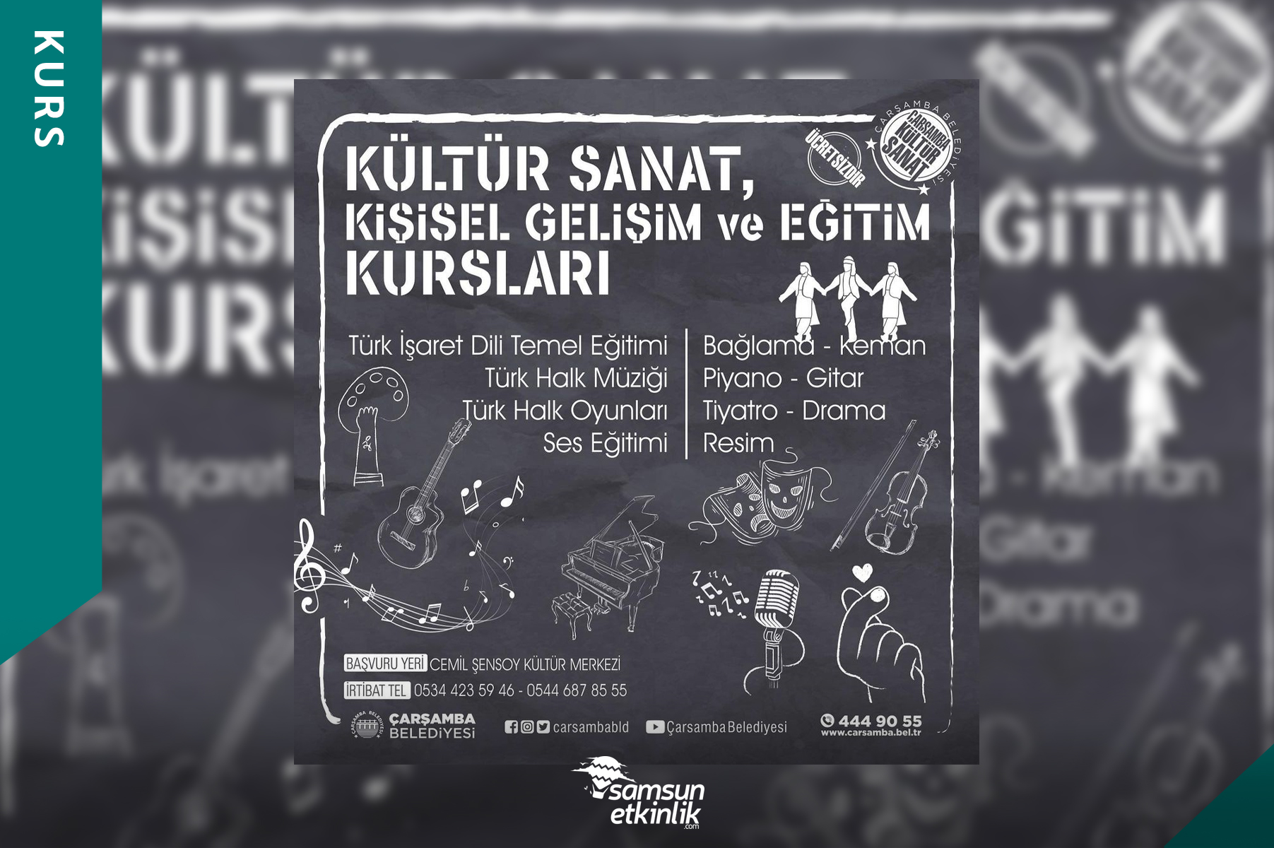 Kültür-Sanat, Kişisel Gelişim ve Eğitim Kurs Başvuruları Başladı