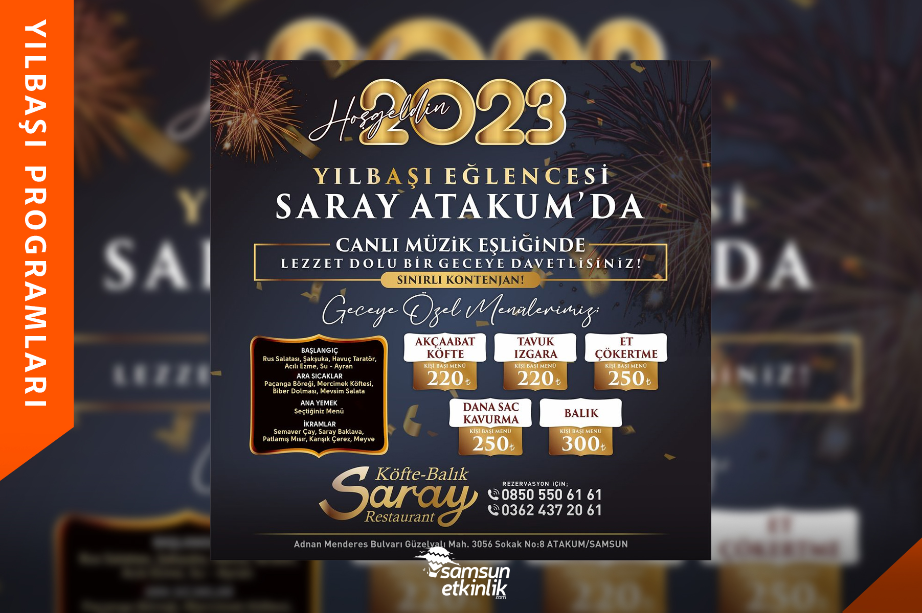 Saray Köfte Balık Restaurant 2023 Yılbaşı Programı