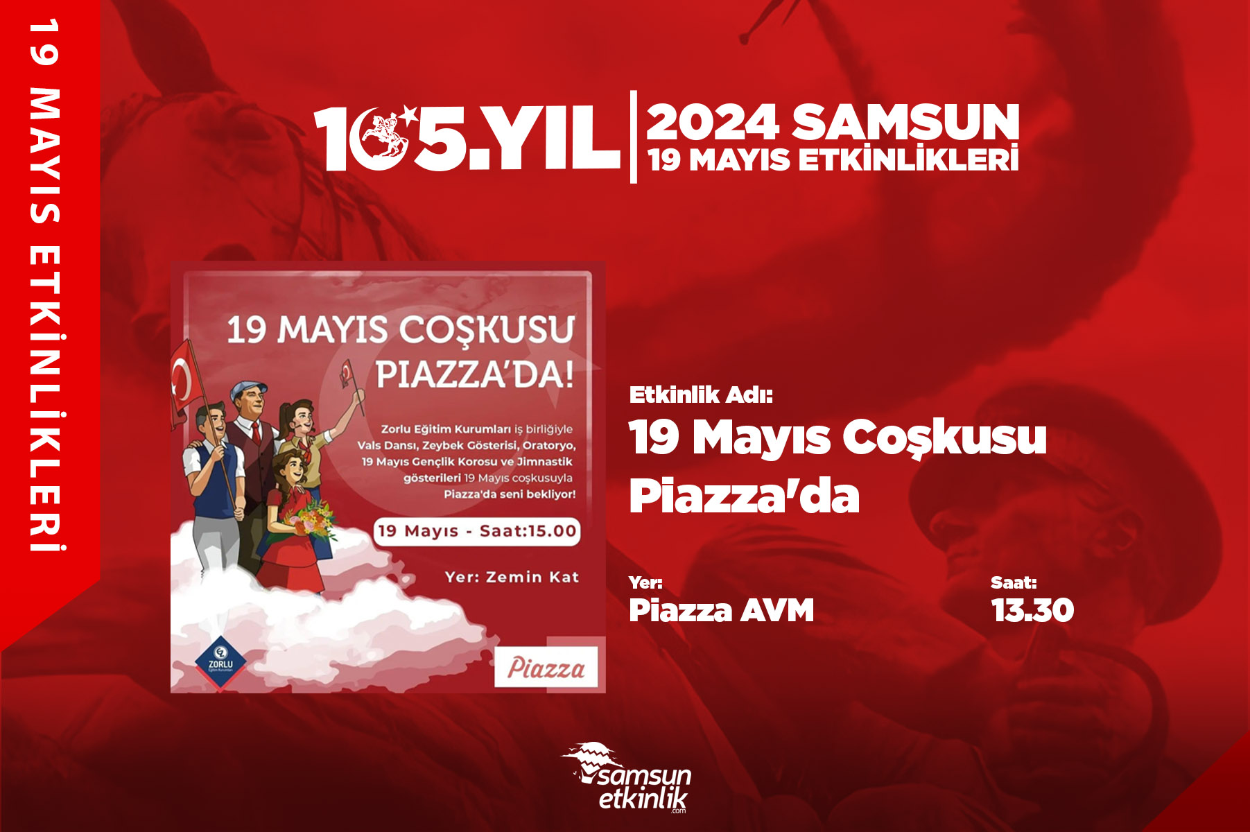 19 Mayıs Coşkusu Piazza'da
