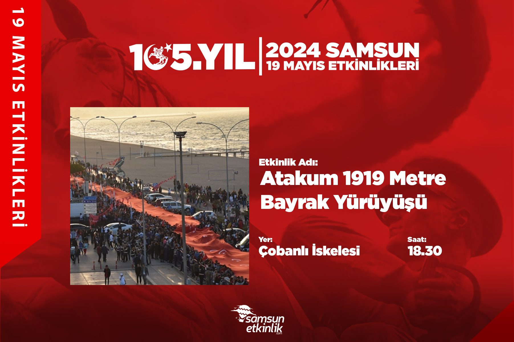 Atakum 1919 Metre Bayrak Yürüyüşü